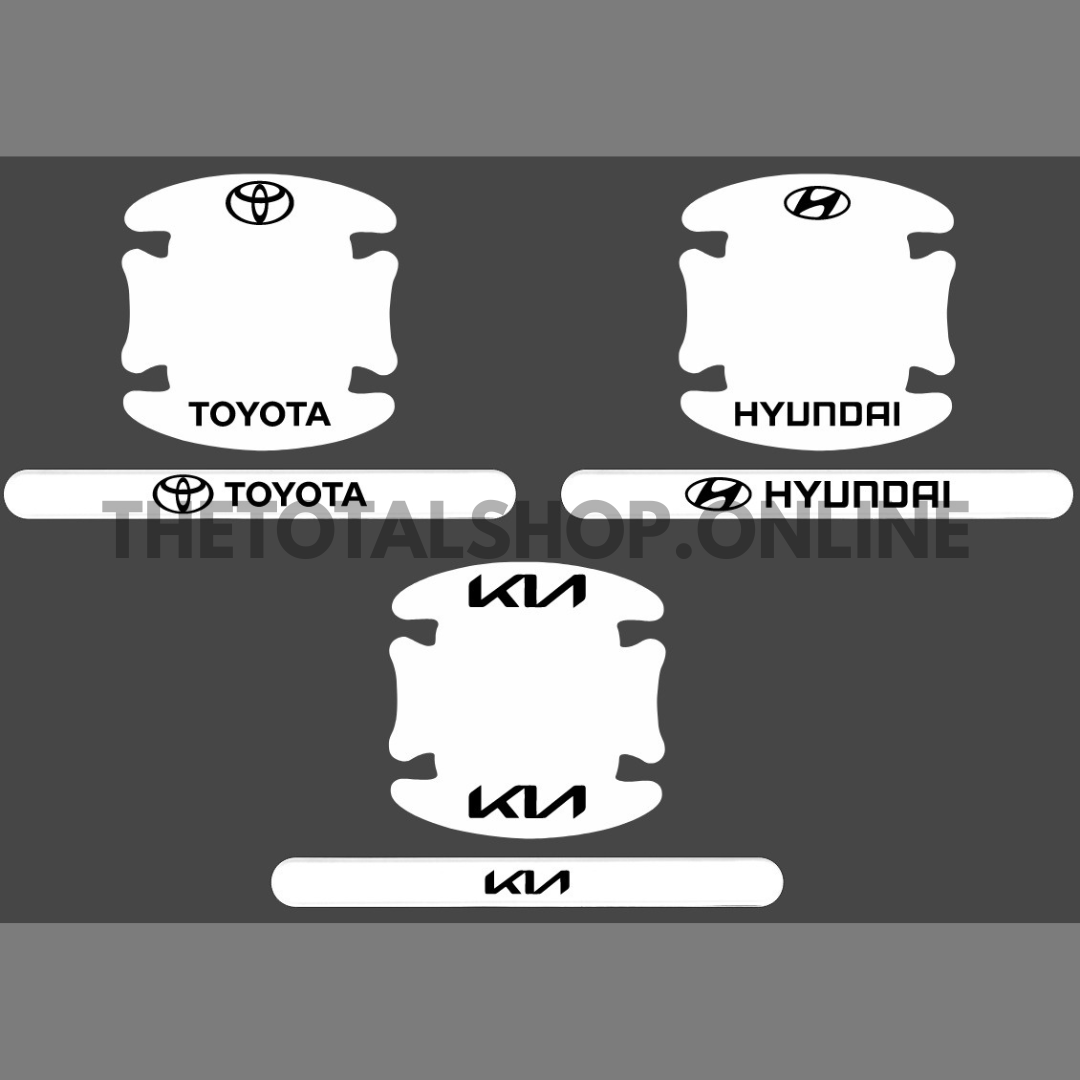 Set de 8 piezas antirrayaduras para manijas de vehículos
